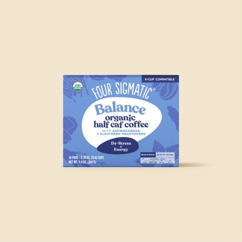 Four Sigmatic Organic Balance Half Caf Coffee Pods Box – 24 count