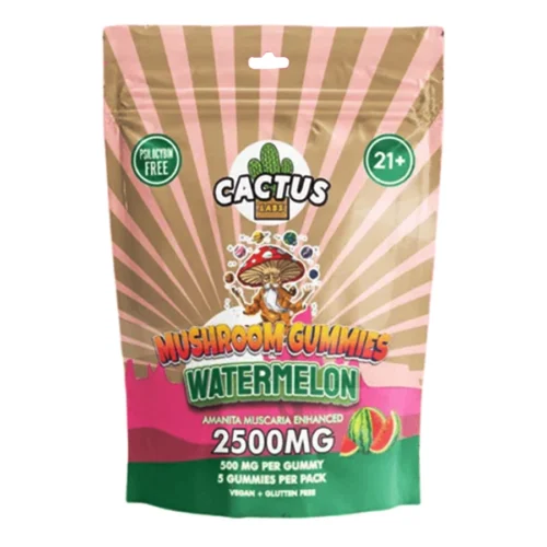 Watermelon Cactus Labs Amanita Muscara Mushroom Gummies 2500mg