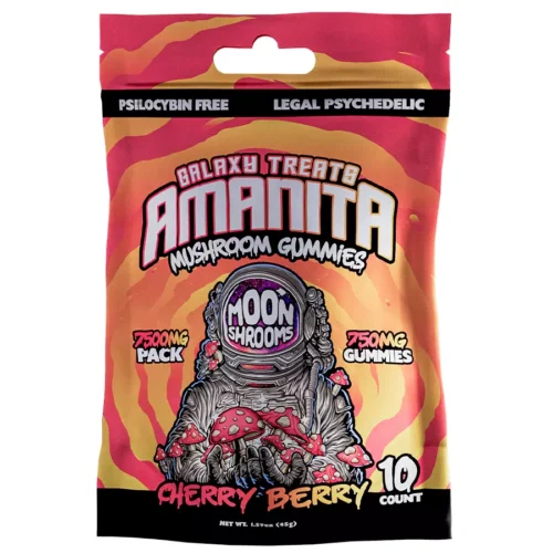 Cherry Berry Galaxy Treats Amanita Mushroom Gummies 7500 mg