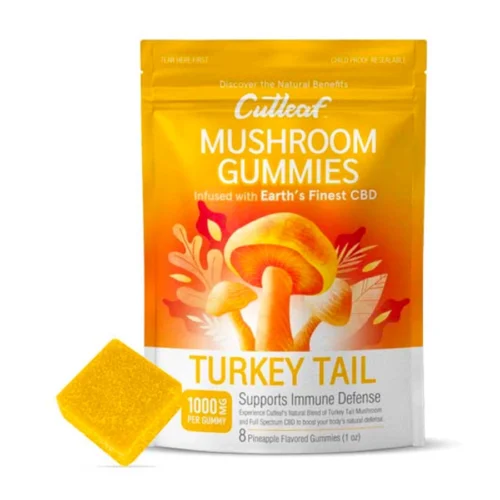 Turkey Tail Pineapple Cutleaf Mushroom CBD Gummies 1000mg