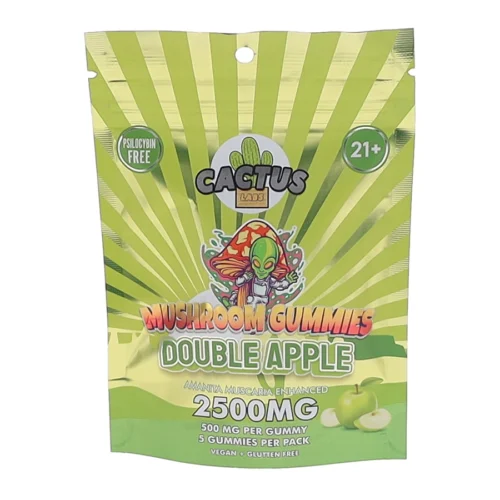 Double Apple Cactus Labs Amanita Muscara Mushroom Gummies 2500mg