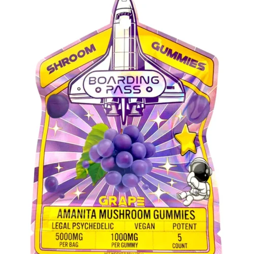 Grape Boarding Pass Amanita Shroom Gummies 1000mg